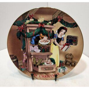 Grolier Disney Snow White And The Seven Dwarfs 1994 Christmas Dreams  LTD Plate